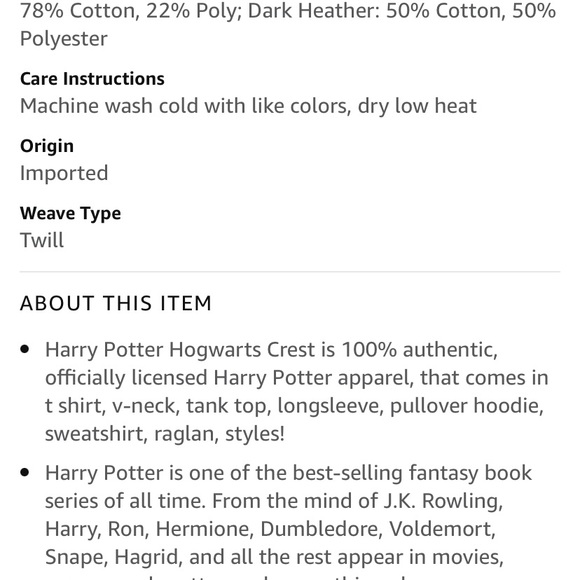 Harry Potter Hogwarts Sweatshirt - Picture 2 of 2